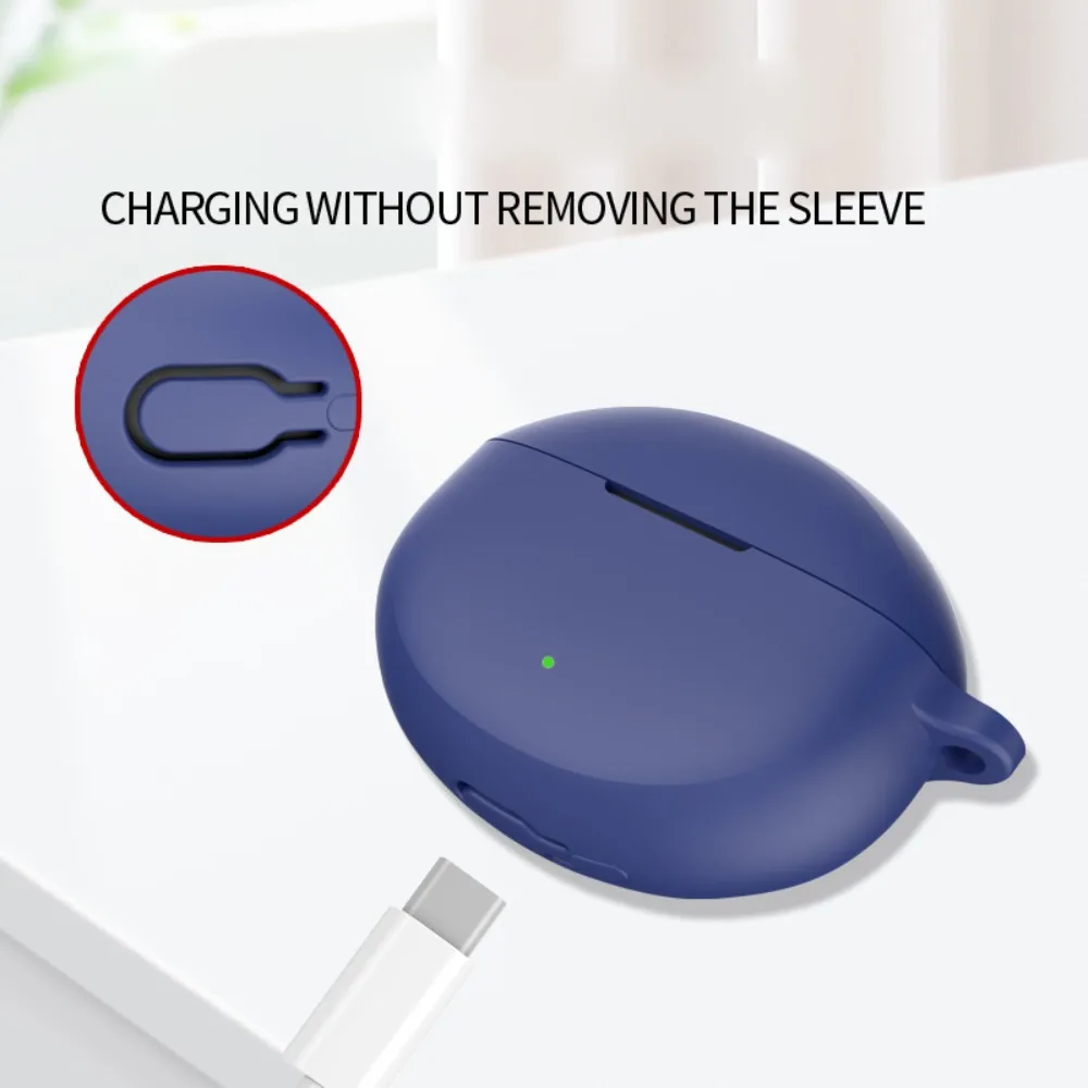 حافظة سماعة أذن ناعمة جديدة من السيليكون مع غطاء حماية بخطاف مقاوم للصدمات والغبار لهاتف OPPO Enco Air4 Pro #2