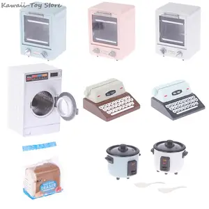 Minyatür bebek evi Mobilya Bebekler için Set, Mini, Kit, Oyuncaklar, Araçlar, TV'ler, Mutfak, Banyo, tv, Buzdolabı, Çocuklar Oyna Pretend, Dekorasyon, Kendin Yap Buzdolabıyla birlikte çocuk mutfağı için 6 büyük satış-no. 1