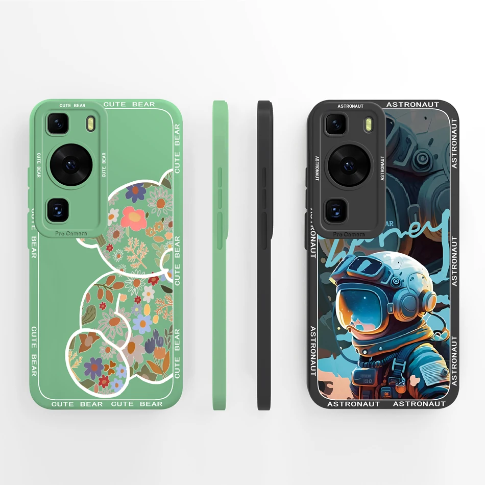 Cute Panda Cover For Huawei P60 Pro Case High Quality Liquid Silicone Phone Cases For Huawei P 60 Camera Protection Soft Funda