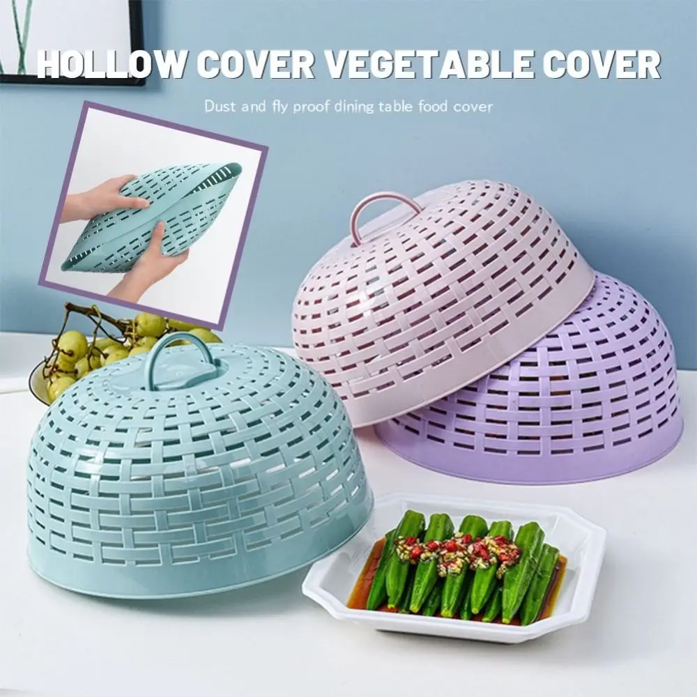 Food Cover Home Anti Mosquito Fly Vegetable Cover Plastic Round Food Dustproof Dining Table Food Cover Kitchen Accessories