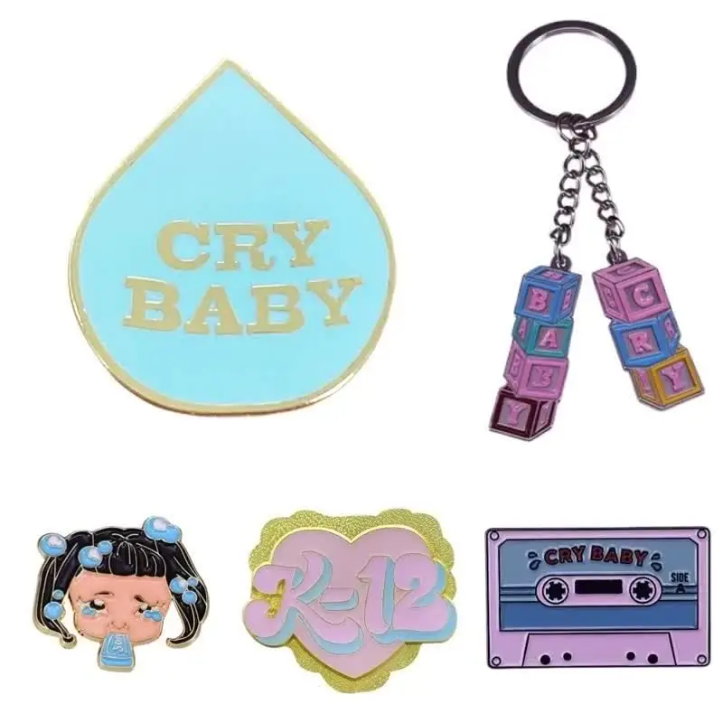 Melanie Martinez Esmalte Pins, Custom Keychain, Tape 'CRY BABY