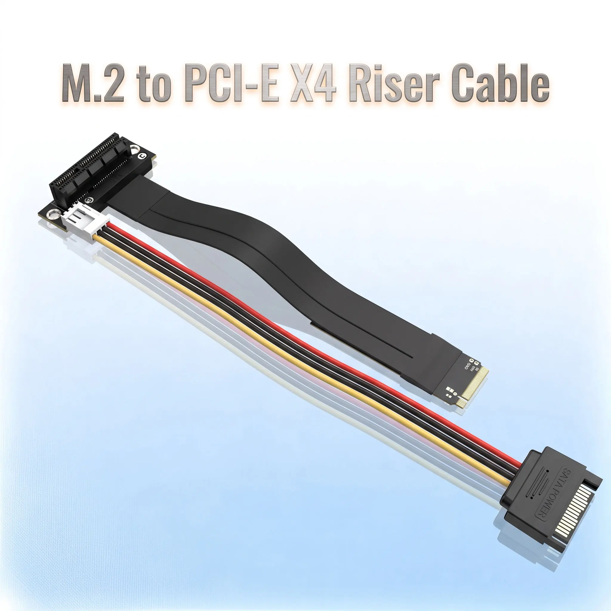 M.2 NVMe SSD Extension Cable Solid Drive Riser Card M.2 TO PCI-Express 3.0 X4 M Key Extender for M.2 2230 2242 2260 2280 SSD