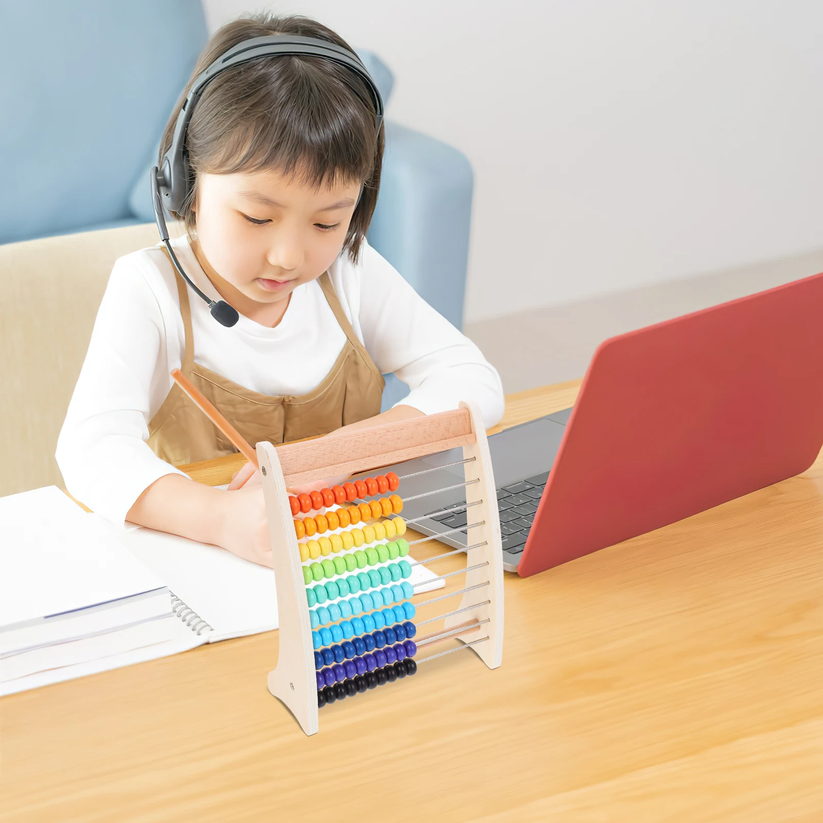 

1 Set Calculation Rack Counting Frame Wooden Math Educational For Kids Learning Numbers Colors Brain Development Wooden Abacus