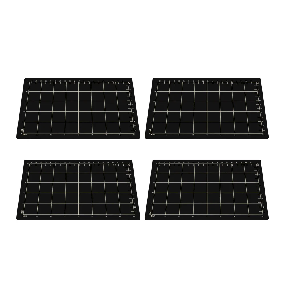 

4Pcs Magnetic Cutting Mat Black Base for Crafting Sewing Die Cutting Embossing Small Magnetic Board Tool Tray