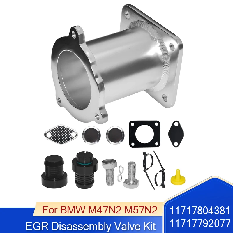 EGR Disassembly Valve Kit Aluminum for BMW M47N2 M57N2 E60 E61 E87 E90 E92 E93 320 325D 330D 525D 530D 520I X3 X6 X5 11717804381