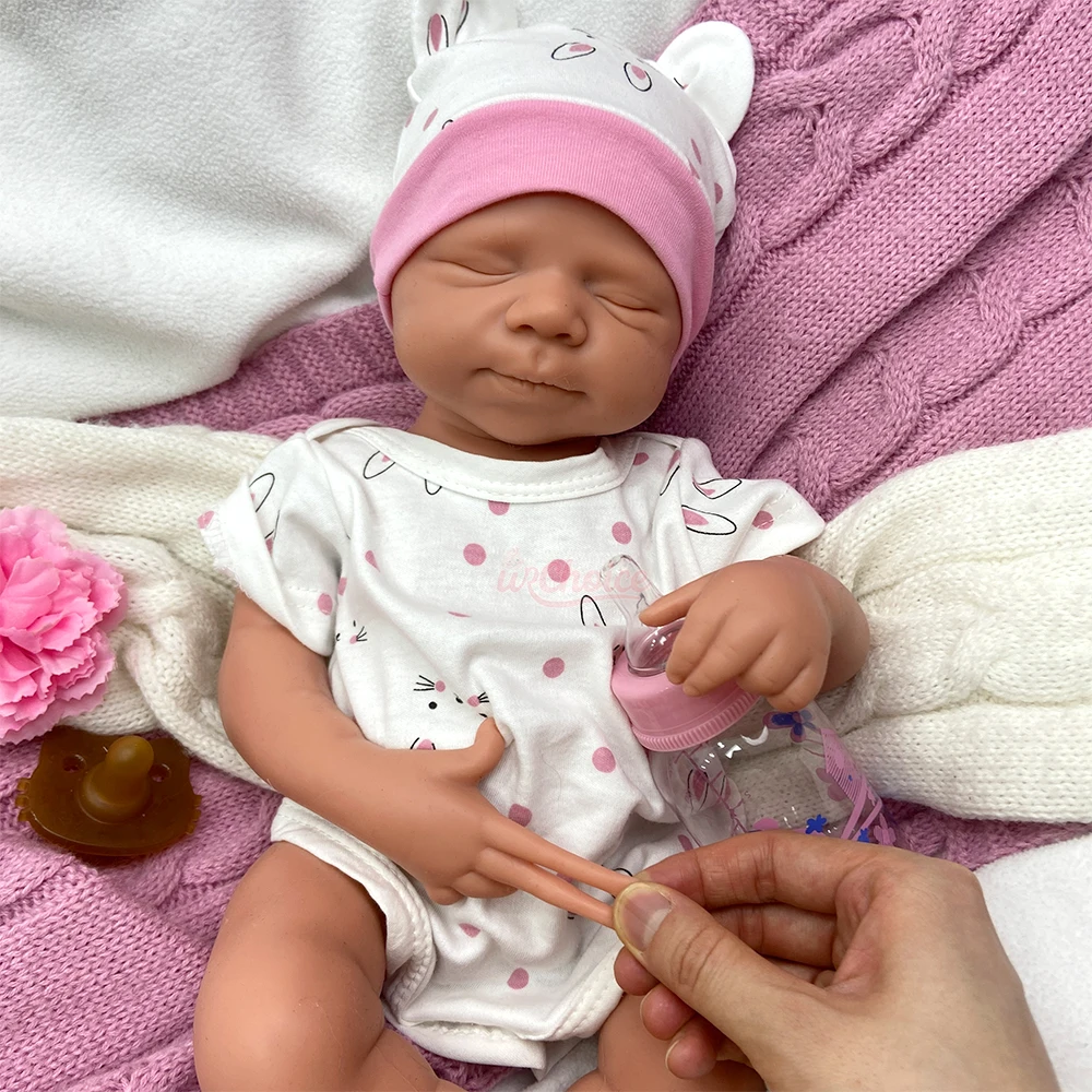 20Inch Collector’s Solid Silicone Reborn Baby Realistic Hand-Painted Features Rebirth Doll Can Use Pacifiers for Display