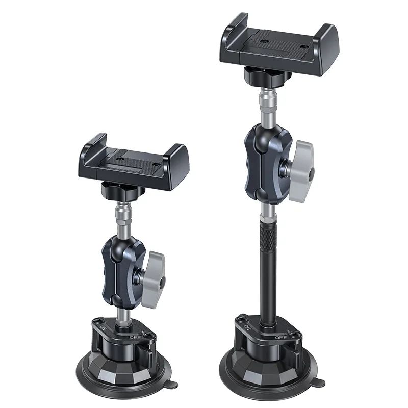 Lanparte High-Quality Car Phone Holder with 360° Adjustable and Extendable Arm and TPU Ball Head Joint for Suction Cup Mounting