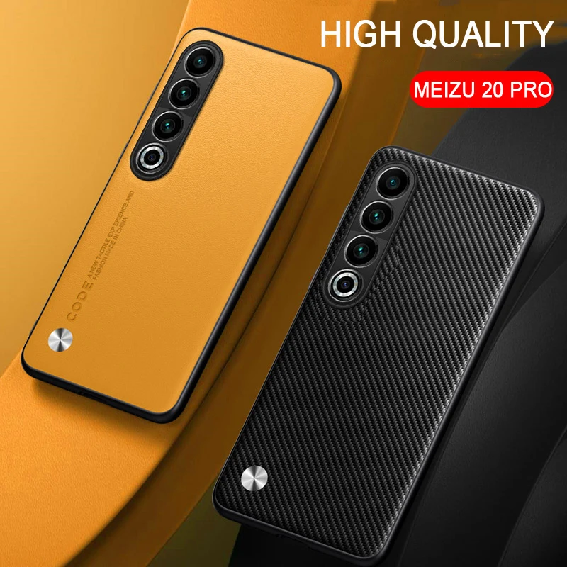 For Meizu 20 Pro Plain Skin Leather Case Cover Meizu 20 Cellphone Suitcase Meizu18 18 Pro Skin Soft Frame Camera Protect Fundas