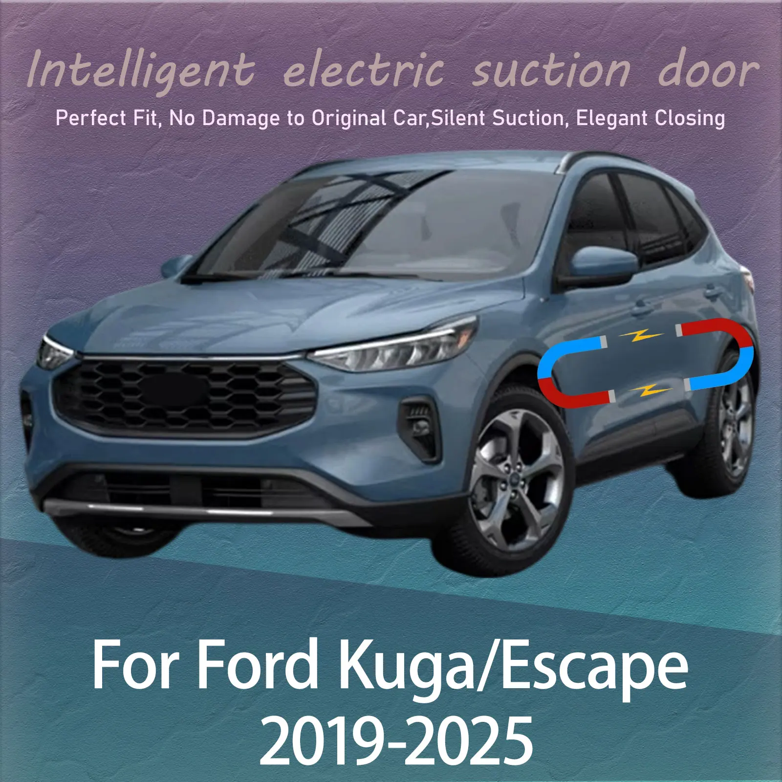 

Electric Soft Close Door Kit For Ford Kuga/Escape 2019-2025 Auto Silent Anti-Slam Suction Door System Automatic Closing Latch