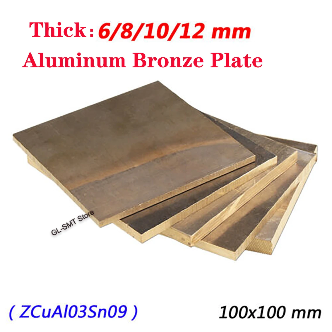 1Pcs Aluminum Bronze Plate Thickness 6mm 8mm 10mm 12mm Aluminum Bronze Sheet Processing Material Accessories