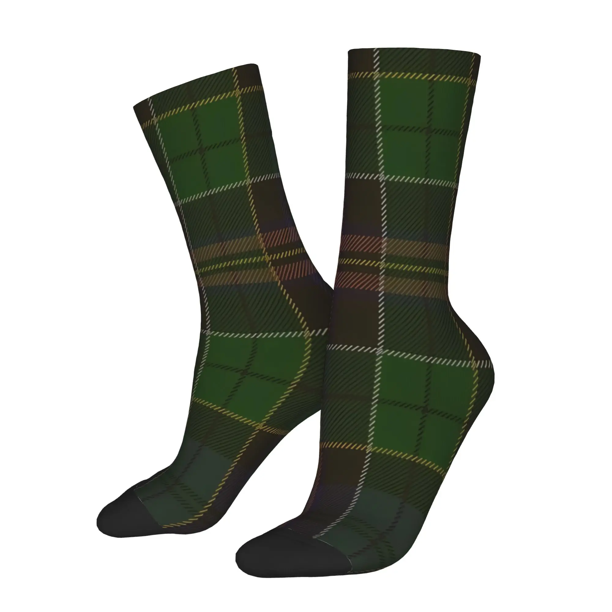 

1 Pair Funny Sock Scottish Tartan Allison Clan Tartan Hip Hop Quality Pattern Printed Men Crew Socks Novelty Men's Socks