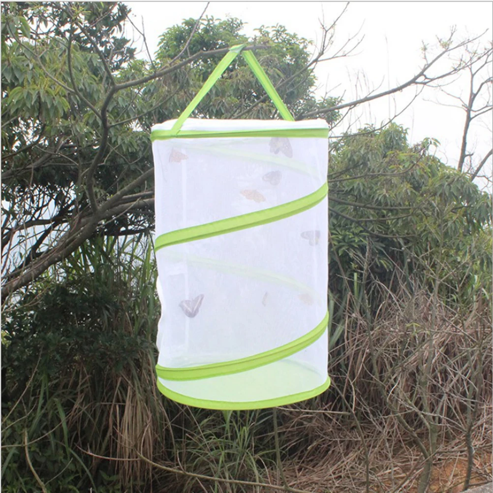 

Green and White Cage Portable House Dragonfly Cage Outdoor Nature Exploration Toys for Children Learning