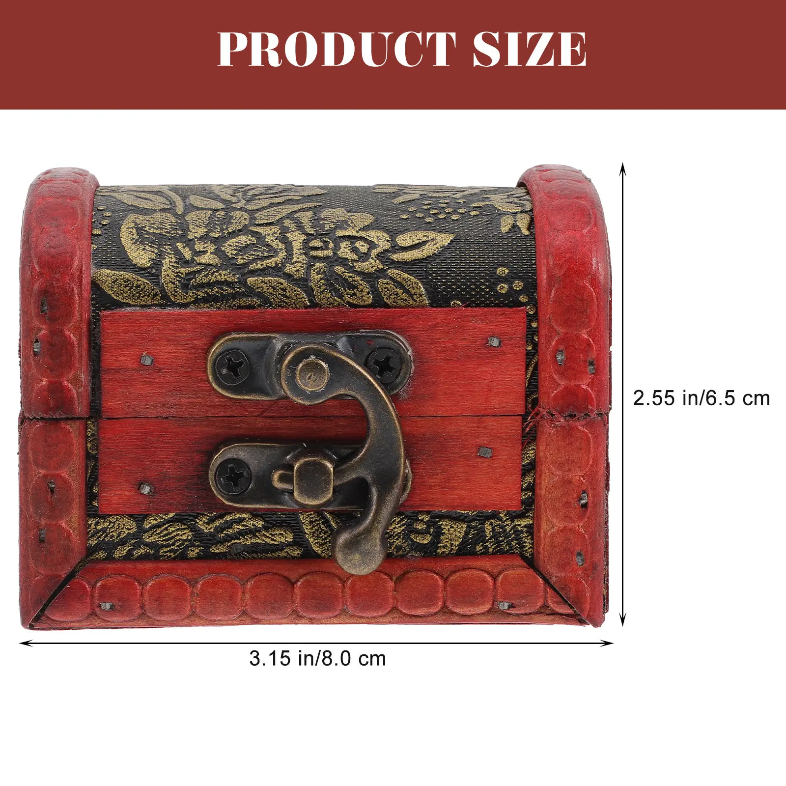 Vintage Wooden Candy Box – Retro Christmas Treasure Chest for Mints, Chocolates, Jewelry & Decorative Gift Storage