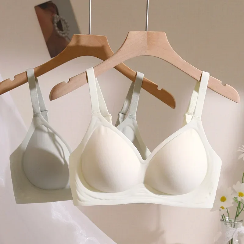 Seamless Underwear Women\'s Small Breast Gathering Anti-sagging Thick Wireless Back Bra Bra