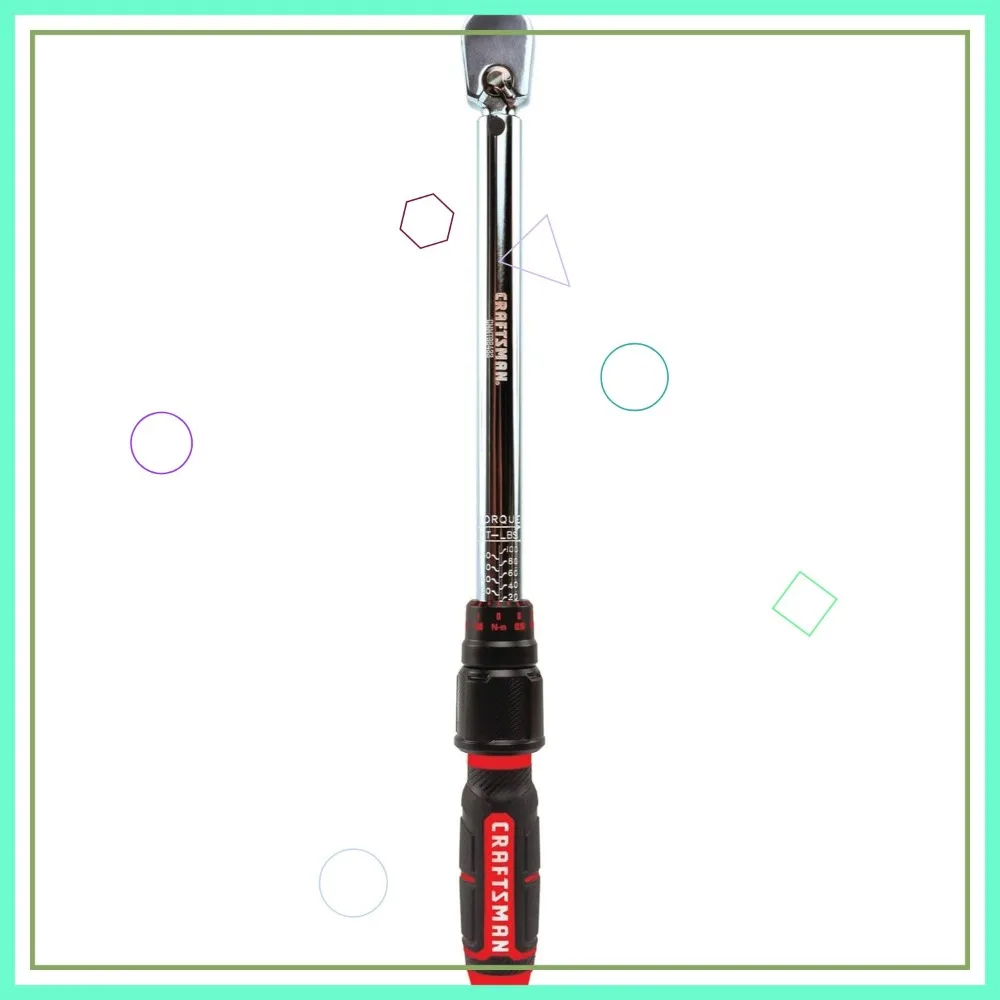 3/8" Drive Torque Wrench with Durable Case, Comfort Grip, and Easy Locking for Accurate Settings