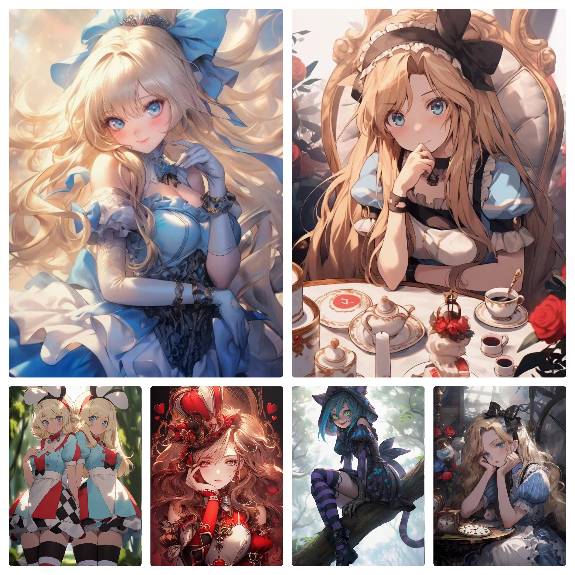 5D DIY Diamantmalerei-Set Anime-Mädchen-Kunstwerk Niedlicher Charakter Vollflächiger Strass-Wanddekor Bastelset Raumdekoration Geschenk