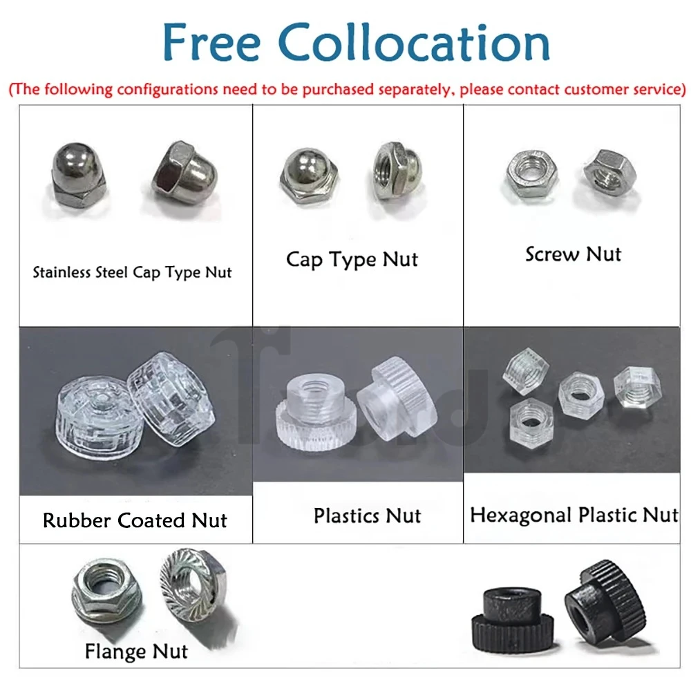 M4 M5 M6 M8 Transparent Suckers With Screw PVC Plastic Sucker Pad Holder Turn Nut Glass Table Tops Storage Tool Hooks