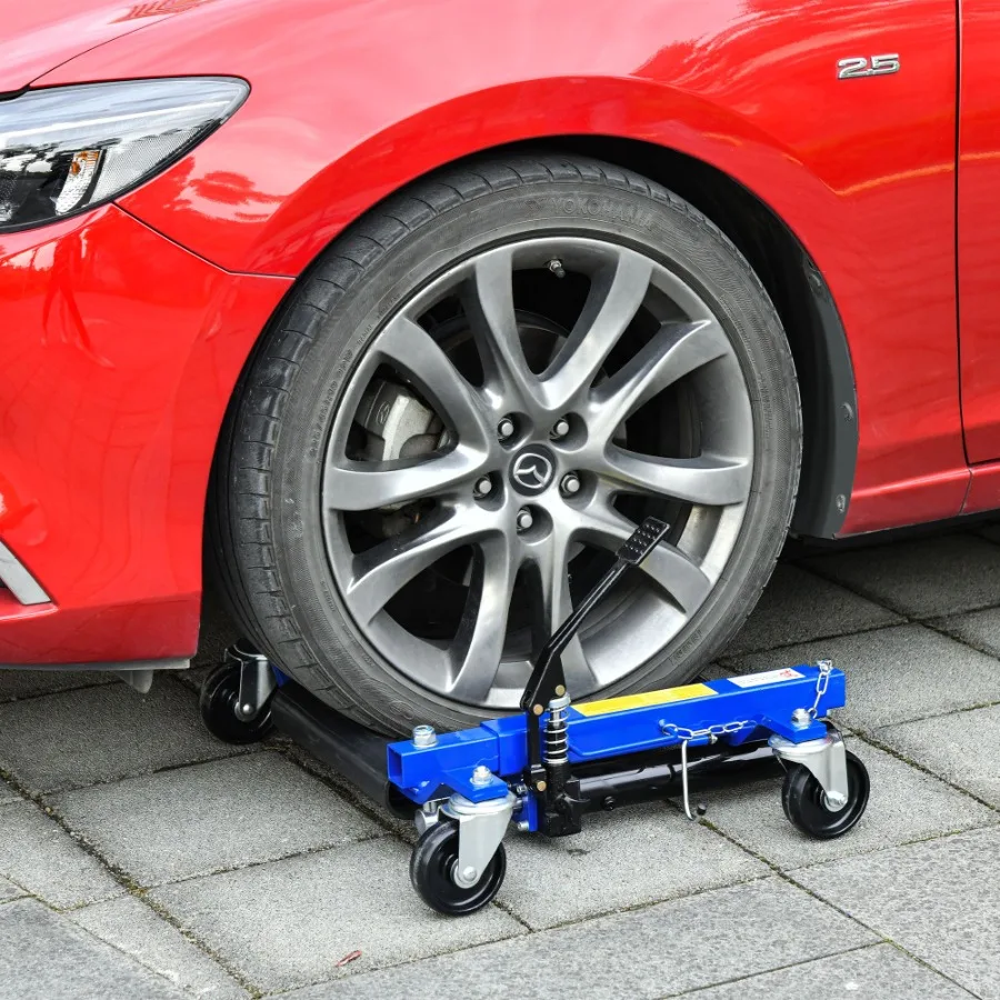 

Set of 2 Hydraulic Wheel Dolly Tire Jack with Ratcheting Foot Pedal for Vehicle Positioning for Car Truck RV Trailer 1500LBS