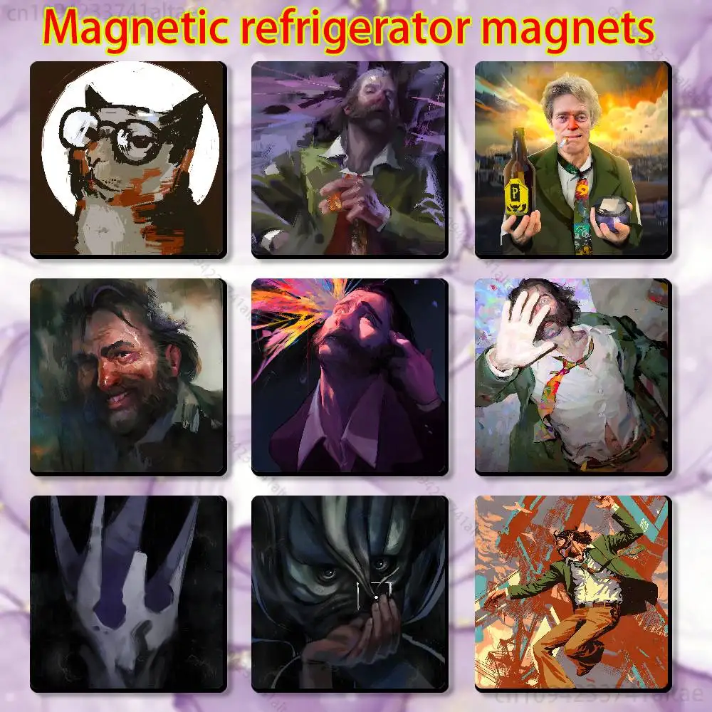 

Game Disco E-Elysium Magnetic Fridge Magnets - No Falling Off, Fit for Refrigerators, All Metal Surfaces,Home Decor
