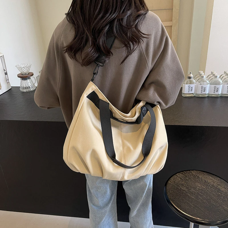 Women's casual shopping bags, commonly used daily large bags, fashionable shoulder bags, canvas shoulder bags, women's bags