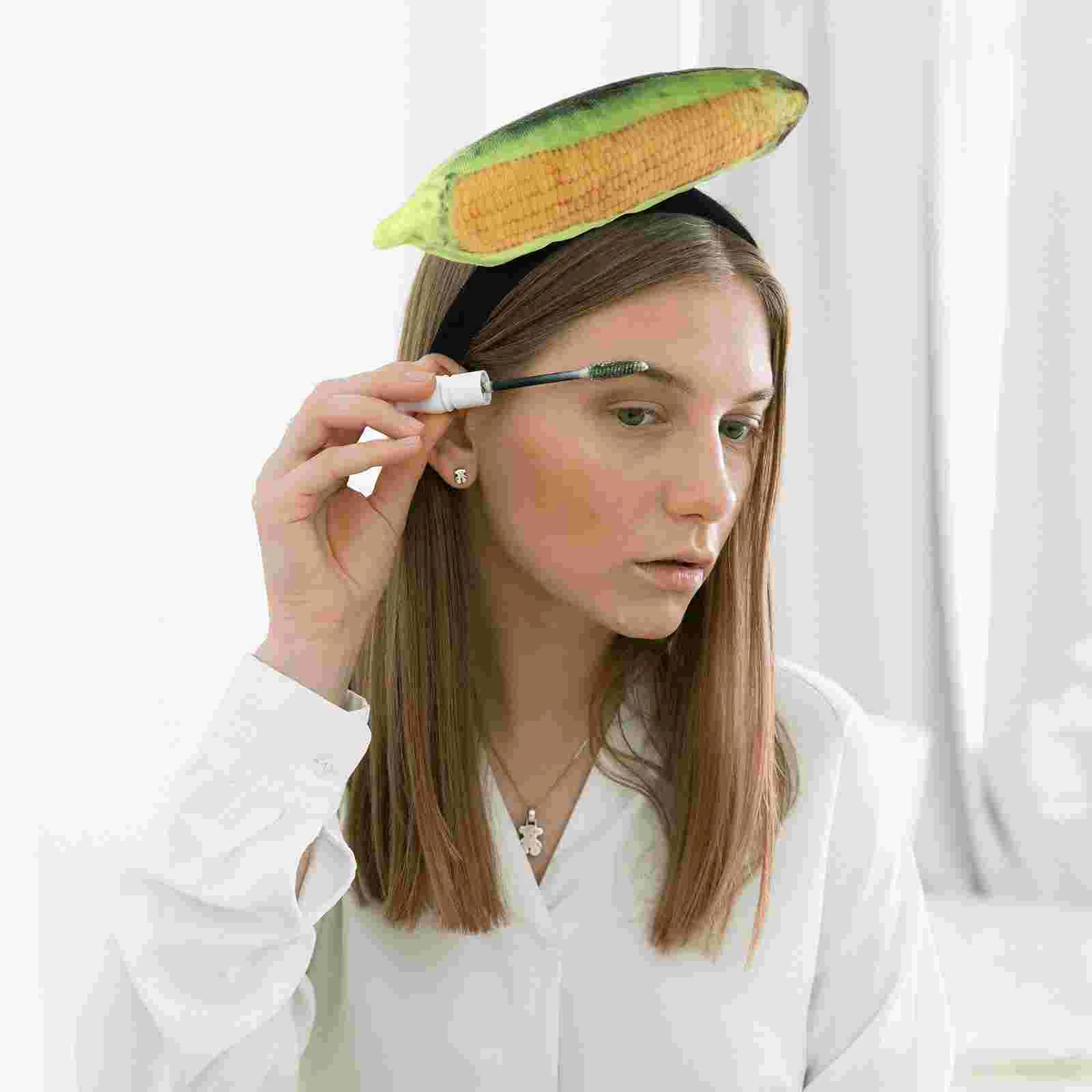 Diadema para peinar el cabello, diadema de verduras Adorable para niños, tela de maíz a la moda