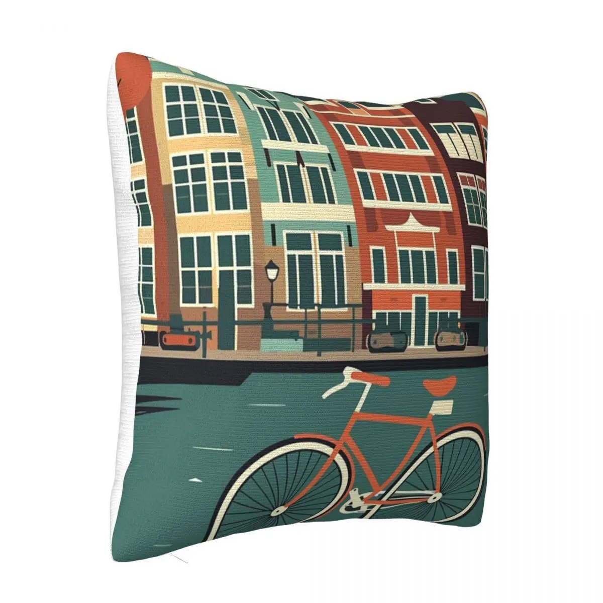 Amsterdam Holland Travel Poster Headboards Pillow Case Covers Throw Pillow Covers Pillow Case Pillow Cover