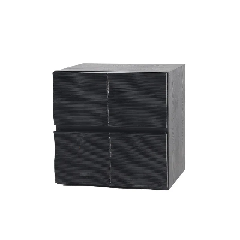 

Medieval Ripple Cabinet Living Room Solid Wood Dining Side Cabinet Bedroom Bedside Bucket TV