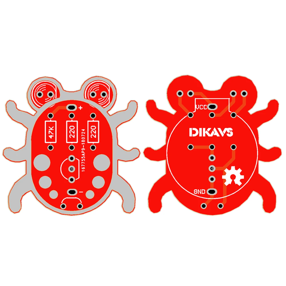 Weevil Eye DIY Электронный новичок учится паять Забавный набор подарок ручной работы (красный. Желтый. Зеленый белый синий черный фиолетовый)