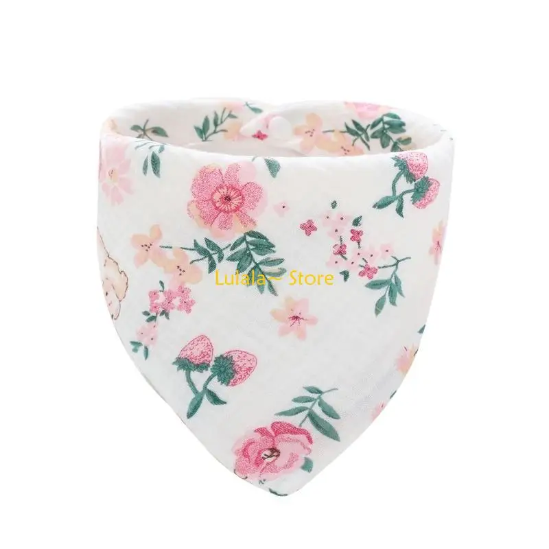 

Y4QA 1PC Baby Bandana Bibs Soft Comfortable Cotton Feeding Drool Bibs Saliva Towel for Toddler Boys Girls