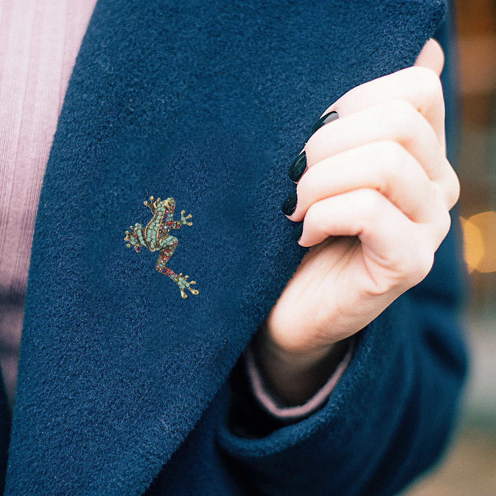 Broche acessórios de metal sapo pino bonito animal crachá lapela vestido decorativo pino de segurança para chapéu cachecol terno para mulher