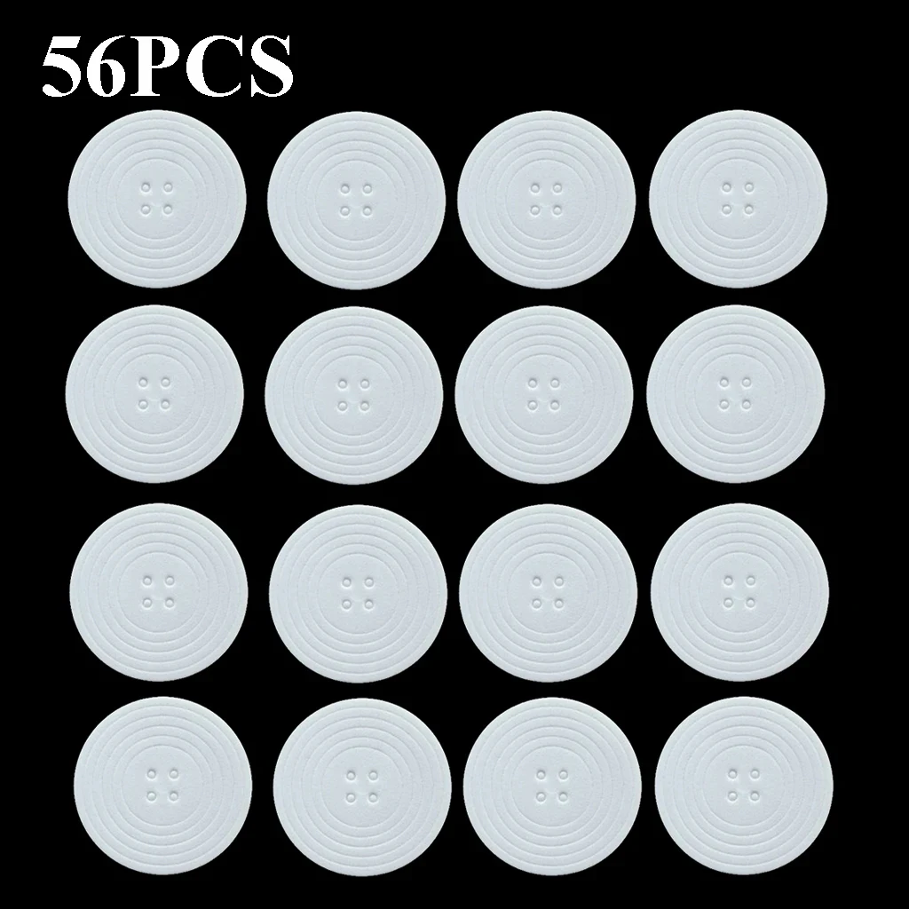 56Pcs White EVA Pad Protect Foam Gasket 20/25/30/35/40/46mm Rings Coin Collecting Storage Holder Fixing Pad (No Coin Capsule)