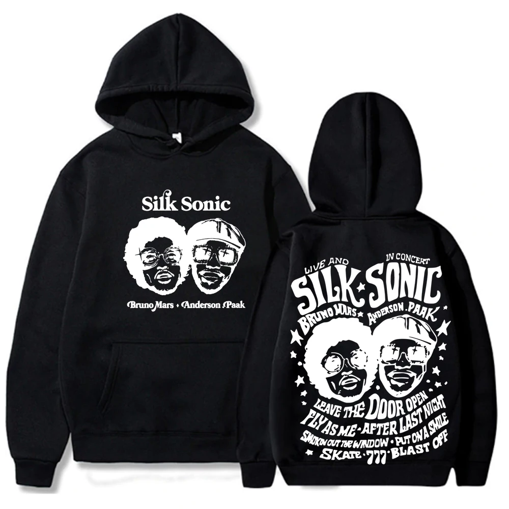 Sudadera con Capucha Silk Sonic 2026, Sudadera con Capucha Bruno Mars 24K MAGIC, Regalo para Fanáticos, Unisex, Harajuku, Manga Larga, Camiseta, Ropa para Hombre