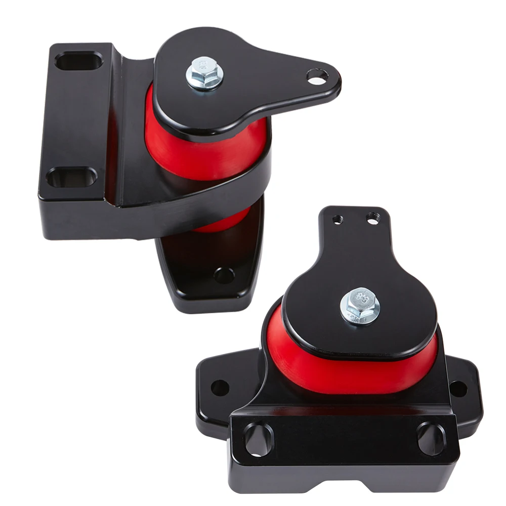 Engine Motor Mount Kit For VW Golf MK4 Golf Jetta 85A Durameter Aluminium With Red Polyurethane Bushing