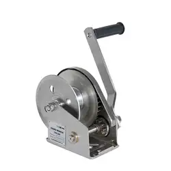 Stainless Steel Manual Winch 1200lbs 2600 Hand Cranked Winch Hoist, Bi-Directional Self-Locking Hoist