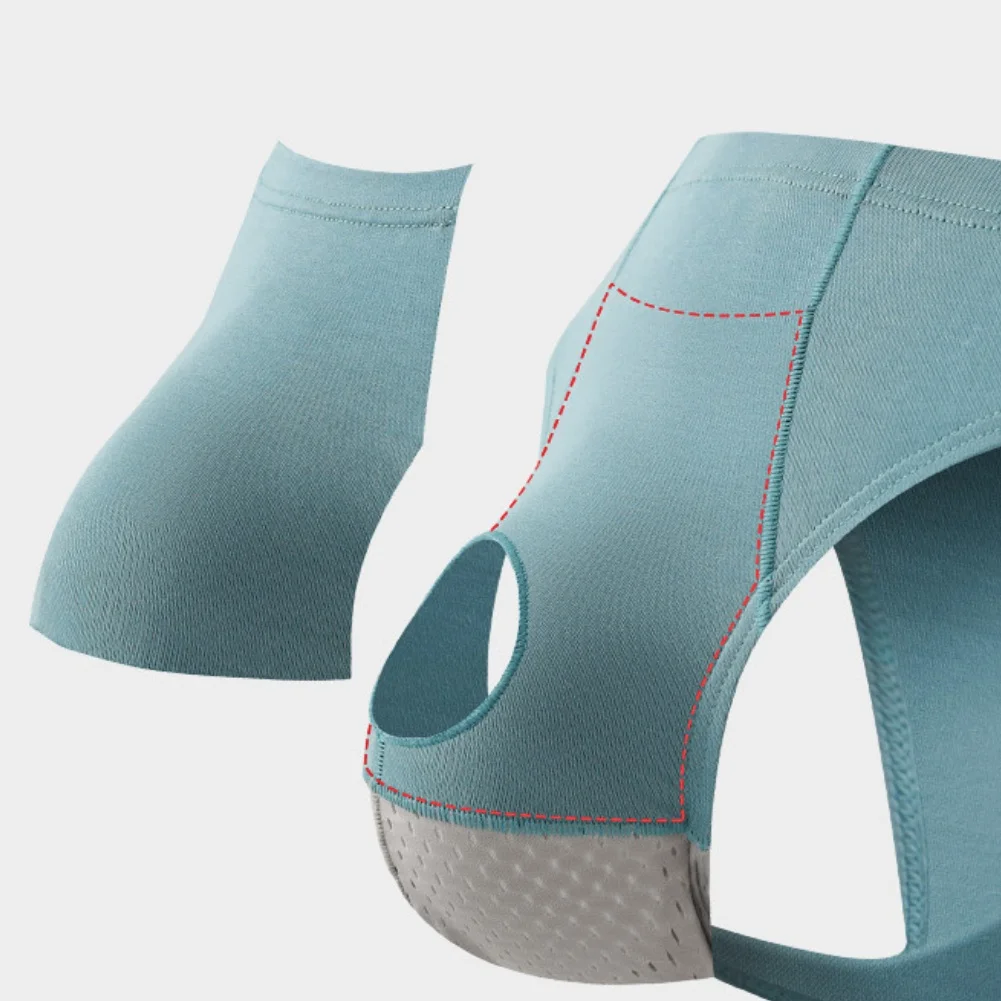 Middle Waist Elastic Man's Underwear Breathable Mesh Separate U Pouch Briefs Underpants Man Simple Basic Panties