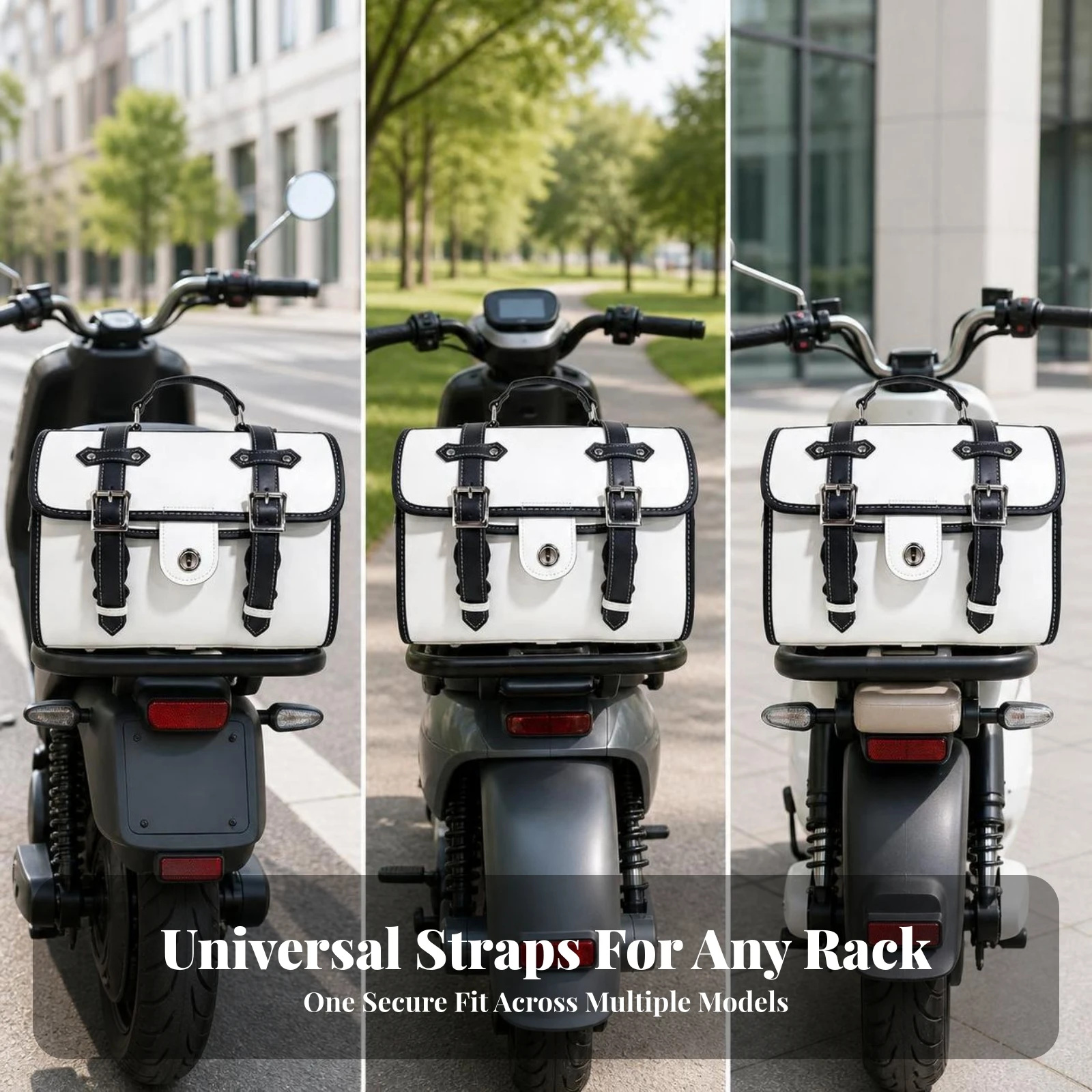 Scooter Tail Bag with Straps Lockable Electric Scooter Rear Bag Large Capacity Wear-Resistant for Commuters, Daily Commutes