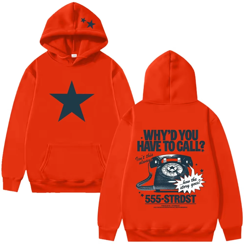 Freya Skye Hoodie Vintage Cartoon Print Hoodies Damen Herren Lässige Langarm-Kapuzenpullover High Street Y2K Streetwear – Detail 4