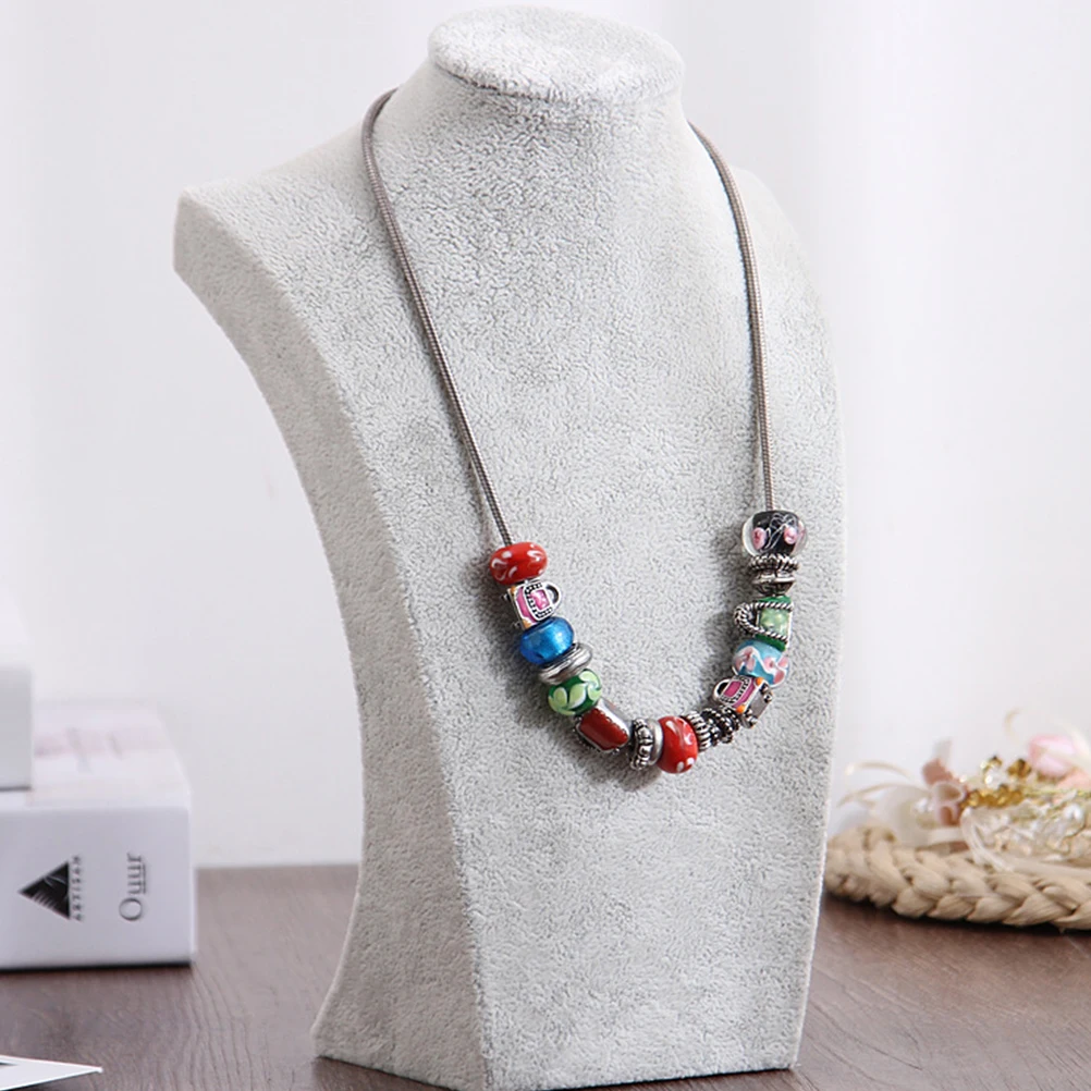 

Premium Jewelry Stand Necklace Display Rack Earrings Organizer Decorative Portrait Stand Sturdy Lightweight for Home
