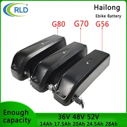 36V 48V 52V Hailong G56 G70 G80 Ebike Battery 14Ah 17.5Ah 20Ah 24Ah 28Ah For Electric Bicycle 350W 500W 750W 1000W Bafang Motor