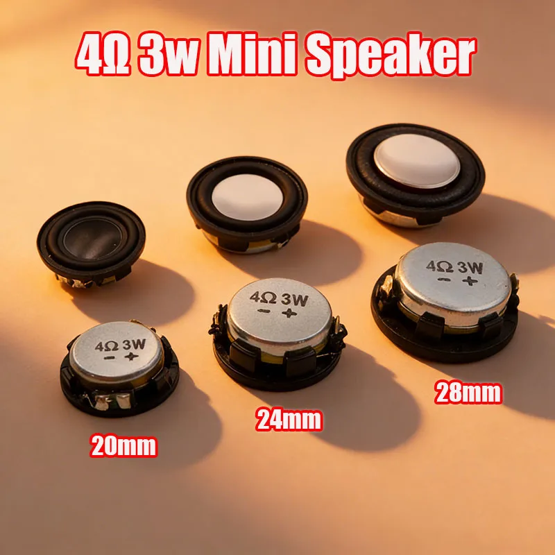 

1PC 1 Inch Mini Sound Speaker For 20/24/28mm 4Ohm 3W 4Ω 3W Full Range Audio Speaker Neodymium Loudspeaker DIY Home Theater