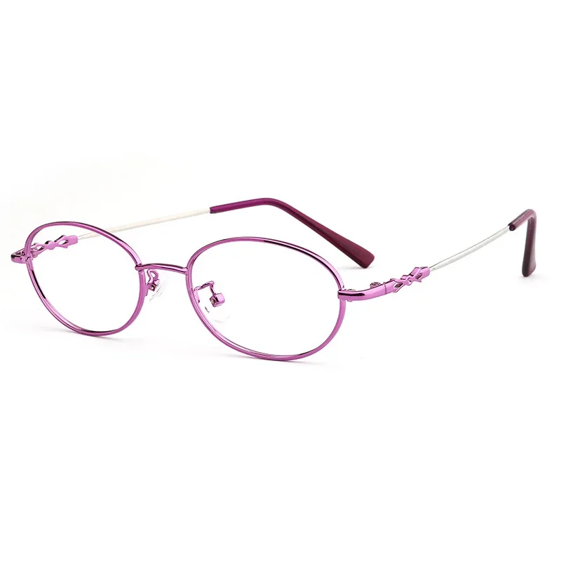 50mm Small Frame Super Elastic Memory Metal Glasses Optical Prescription Myopia Hyperopia for Women Full Rim -75 -100 -125 +150