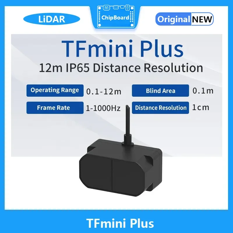 

TFmini Plus 12m IP65 Protected LiDAR ToF Obstacle Avoidance Fixed High Industrial Inspection Support Pixhawk