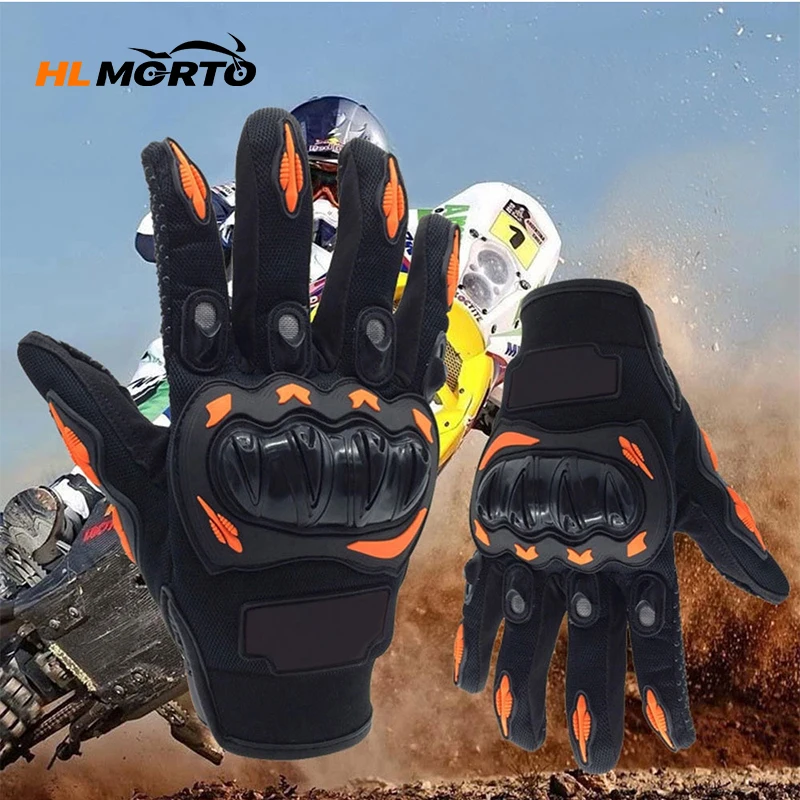 

Motorcycle Gloves Full Finger Motorcycle Gloves Motocross Luvas Guantes Moto Protective Gears Glove For KTM KAWASAKI