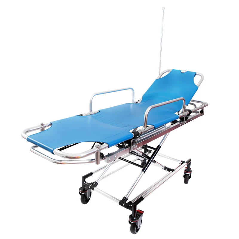 Aluminum alloy separable folding ambulance stretcher bed, medical emergency stretcher rescue surgery cart