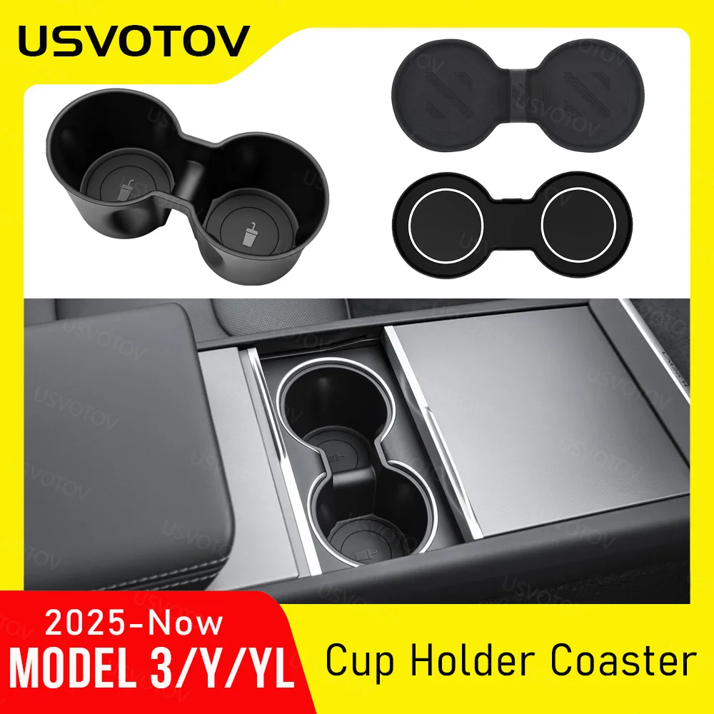 Wkładka do uchwytu na kubek do Tesla Model Y Juniper Model YL Model 3 2025 2026, organizer do konsoli…