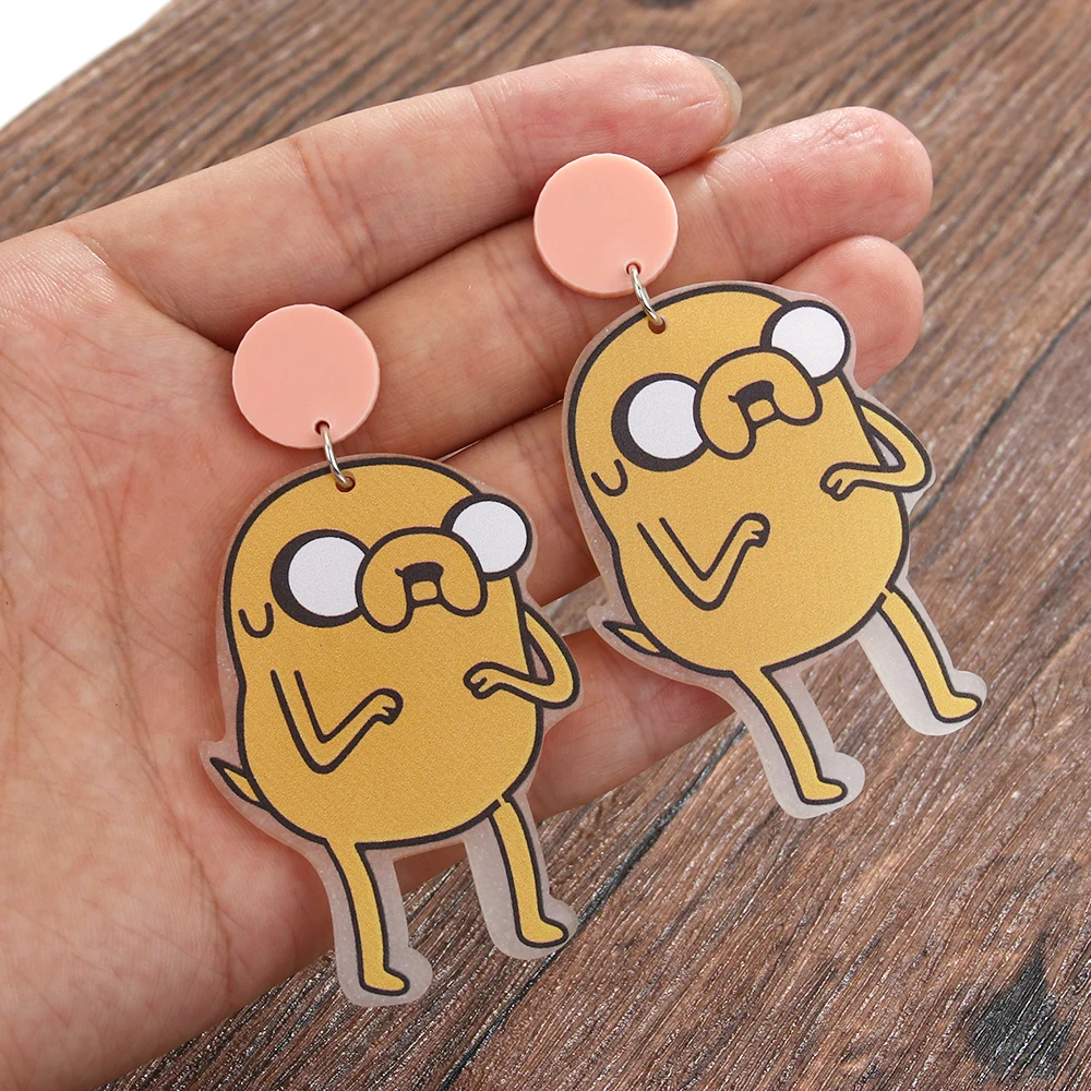 Japan and South Korea Cartoon Anime Old Skin Earrings Creative Handmade Cute Playable Character Acrylic Earrings for Teen Women