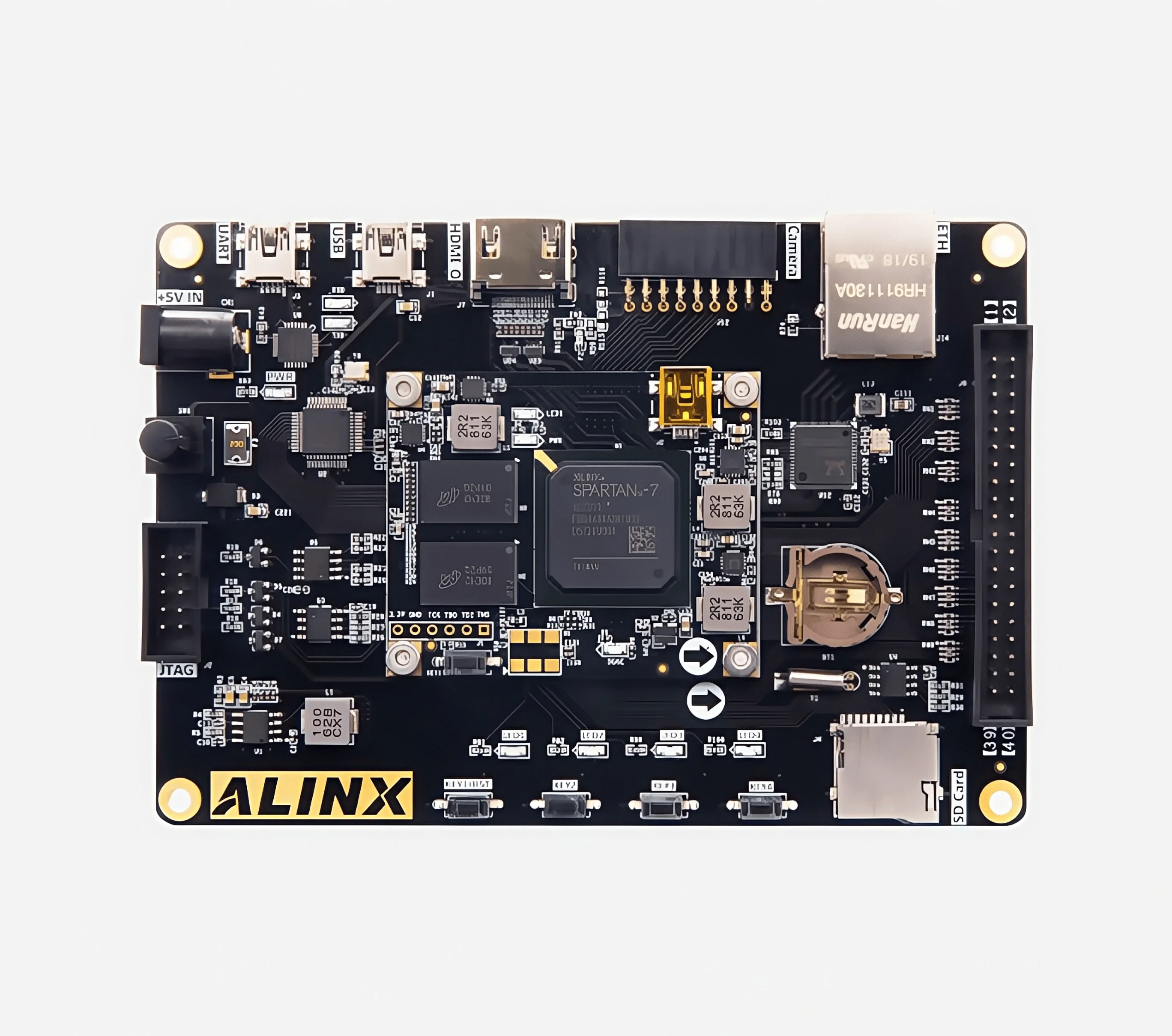 AvaCoreXilinx Spartan-7 FPGA Development Board XC7S50 Black Gold