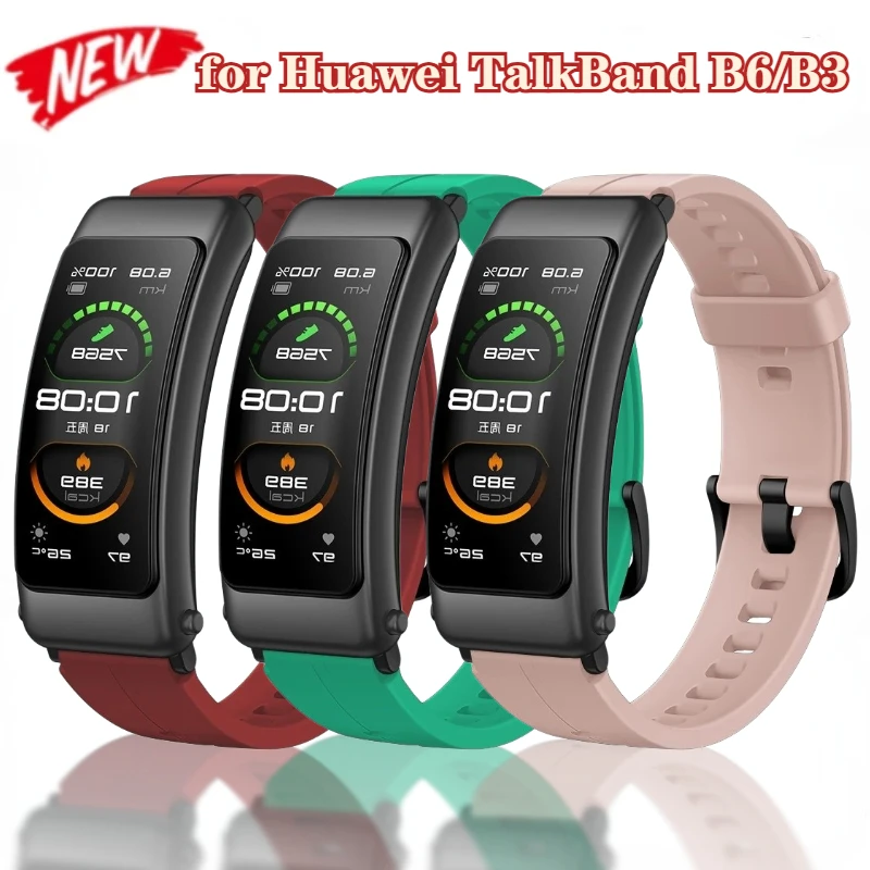 

16mm Soft Silicone Strap For Huawei TalkBand B6/B3 Wristband Replacement Bracelet For Huawei TalkBandB6 Watch Accessories Correa