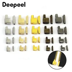 10/20Sets 3/5/8/10# Zipper Stopper Bottom Latch Slider Retainer Insertion Pin Zip Upper Stop Tail Clip Repair Tool Accessories