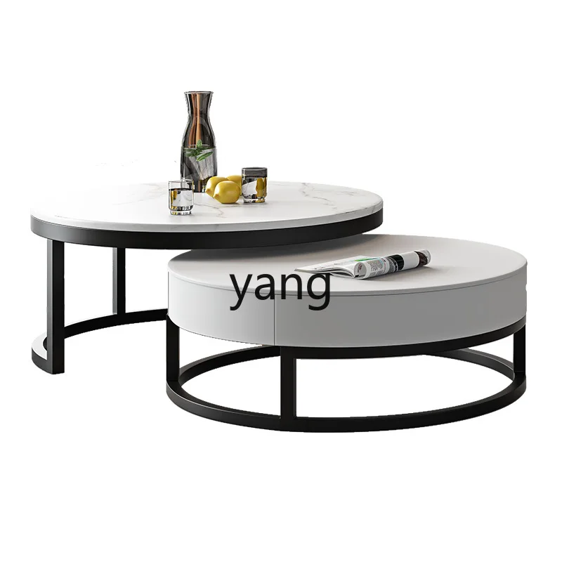 

LMM minimalist rock slab coffee table TV cabinet living room simple modern storage chest combination set